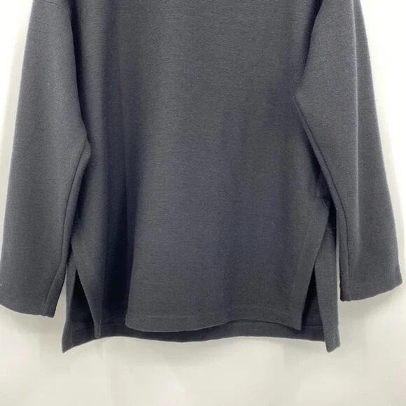 Max Studio Womens Button Shoulder Mock Pullover Sweater XL/Extra Large Black NWT - Picture 5 of 8